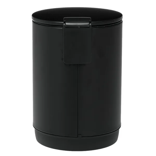 3L/0.8 Gallon Round Step Trash Can, Small Stainless Steel Bathroom Garbage Can with Foot Pedal and Removable Inner Bucket for Bathroom, Bedroom, Office, Black - Image 4