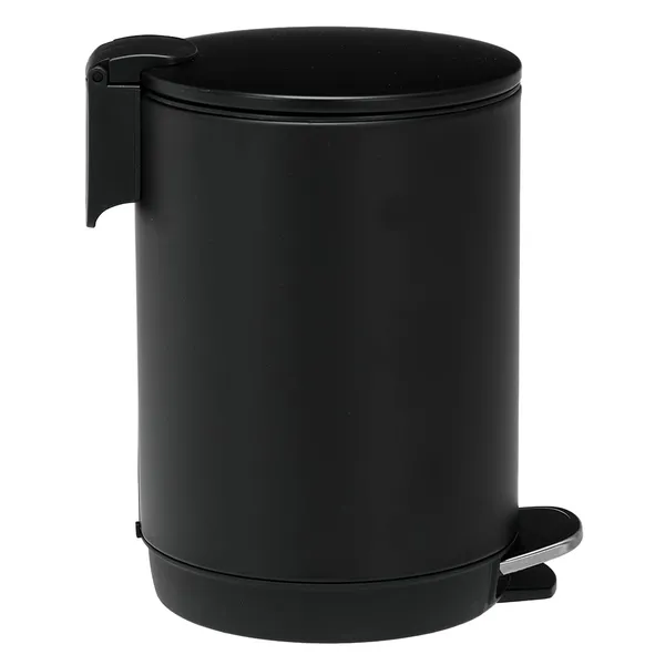 3L/0.8 Gallon Round Step Trash Can, Small Stainless Steel Bathroom Garbage Can with Foot Pedal and Removable Inner Bucket for Bathroom, Bedroom, Office, Black - Image 6