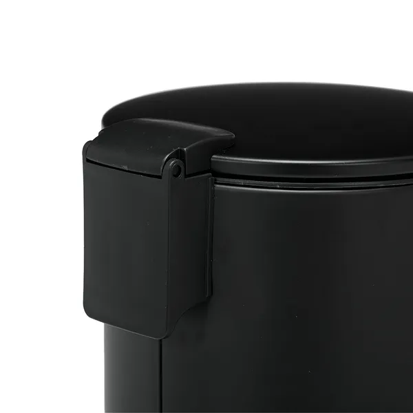 3L/0.8 Gallon Round Step Trash Can, Small Stainless Steel Bathroom Garbage Can with Foot Pedal and Removable Inner Bucket for Bathroom, Bedroom, Office, Black - Image 10
