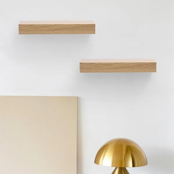 Floating Shelves 11.8 Wall Mounted Wood Shelves for Bathroom, Bedroom, Living Room, Kitchen, Hanging Shelf for Books/Storage/Decor with Invisible Brackets, Maple - Image 2
