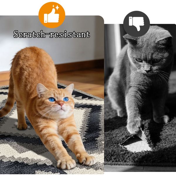 Three-piece kitchen rug set, non-slip and washable, abstract pattern kitchen hallway rug, soft and comfortable, suitable for sinks, floors, entrances, hallways and bathrooms. - Image 5